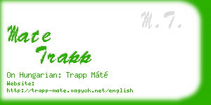 mate trapp business card